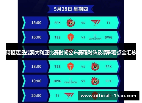 阿根廷迎战澳大利亚比赛时间公布赛程对阵及精彩看点全汇总 阿根廷迎战澳大利亚比赛时间公布赛程对阵及精彩看点全汇总